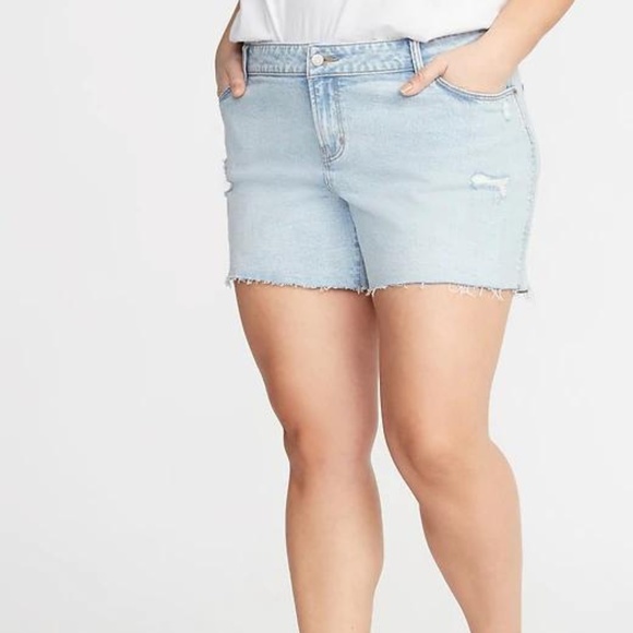 plus size cut off shorts